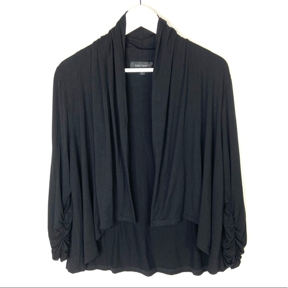 Karen Kane Sweaters - Karen Kane Cardigan Open Front Black Waterfall L